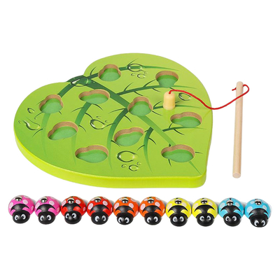 Pesca de jogos magnética de madeira Toy Game Educational das crianças