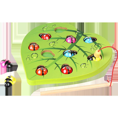 Pesca de jogos magnética de madeira Toy Game Educational das crianças
