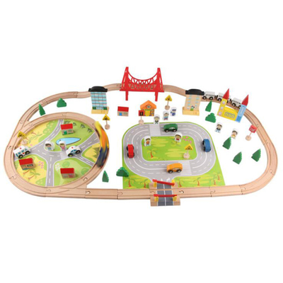 Trilha de madeira de Toy Competible For All Brands da trilha de estrada de ferro das crianças educacional