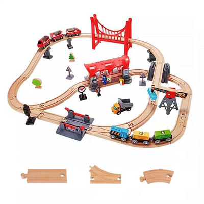 Trilha de madeira de Toy Competible For All Brands da trilha de estrada de ferro das crianças educacional