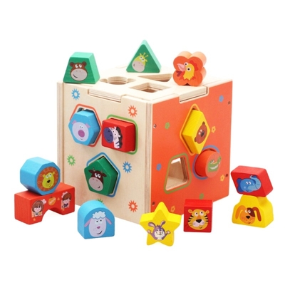 Resolução de problemas geométrica de madeira do desenvolvimento de Toy Teaching Aid Baby Brain